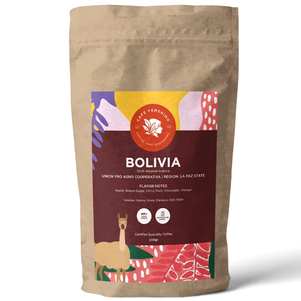  BOLIVIA WASHED ARABICA GROUND FILTER COFFEE 200GR 