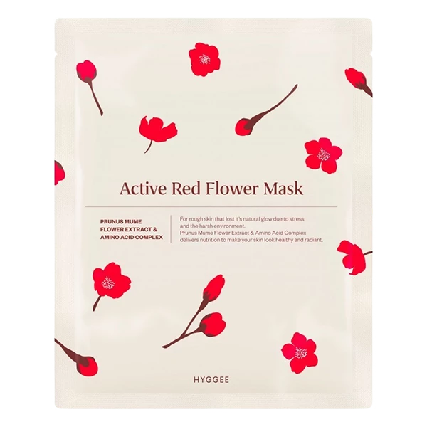  ACTIVE RED FLOWER MASK 