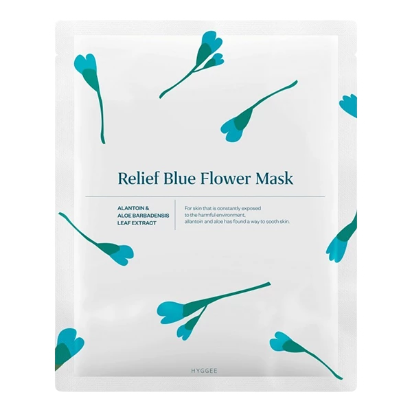 RELIEF BLUE FLOWER MASK 