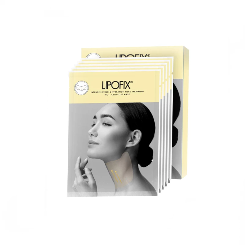 LIPOFIX Neck Lifting Hydrating Firming Intense Treatment Bio - Cellulose Mask 